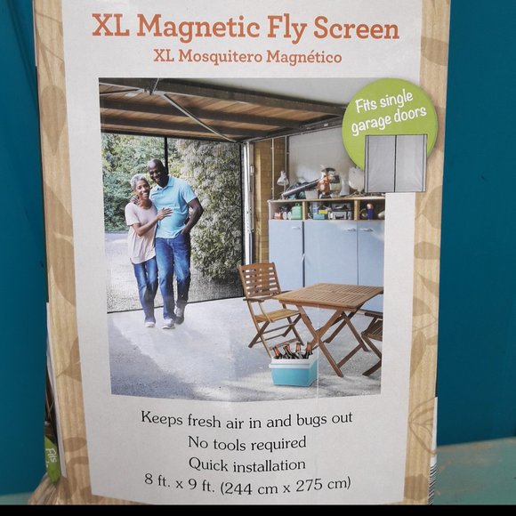 Screen Door Garage One Car RV Large Magnetic Fabric Mesh Doorway Cover 8x9 ft - Picture 11 of 11